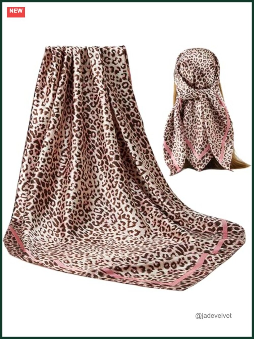 Large Square Satin-Like Scarf, Silk Feeling Neck Bandana, Hair Wrap, 35x35 Inch